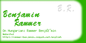 benjamin rammer business card